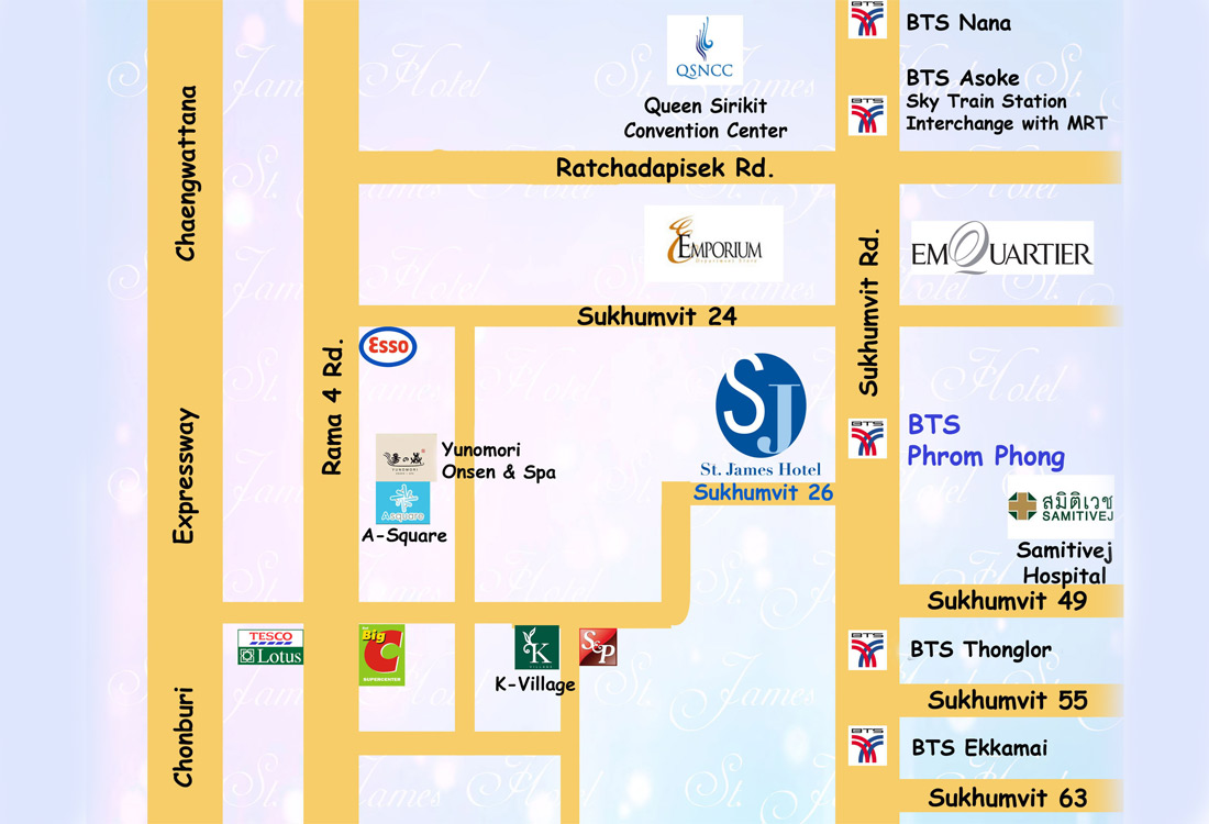 แผนที่ โรงแรมเซนต์เจมส์