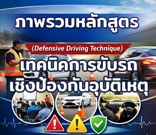 ภาพรวมหลักสูตรเทคนิคการขับรถเชิงป้องกันอุบัติเหตุ Defensive Driving Technique